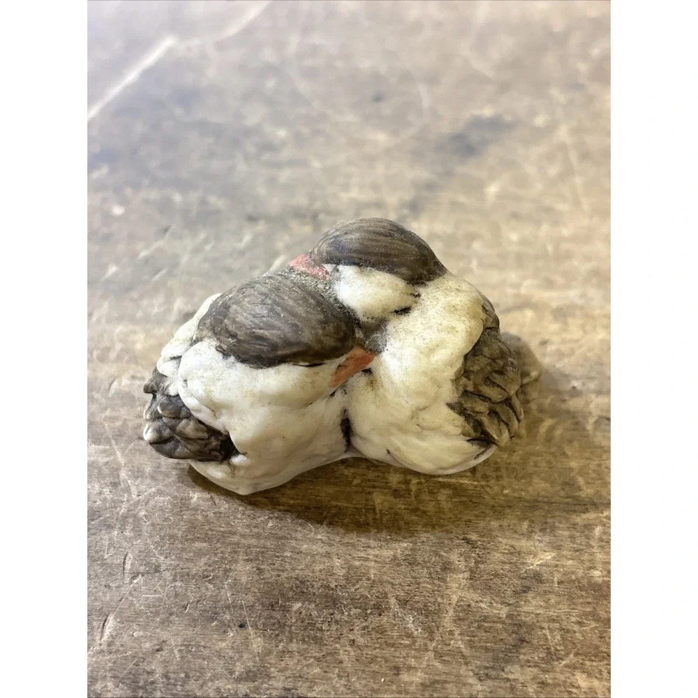 Vtg Mini Brown Tan Love Birds 1.5